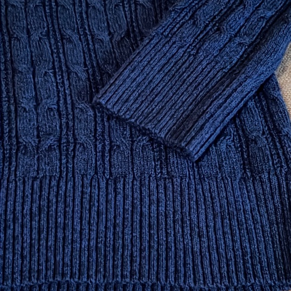 EUC Blue St. John's Bay Crew Neck Cable-Knit Pullover Sweater, M - Picture 6 of 13